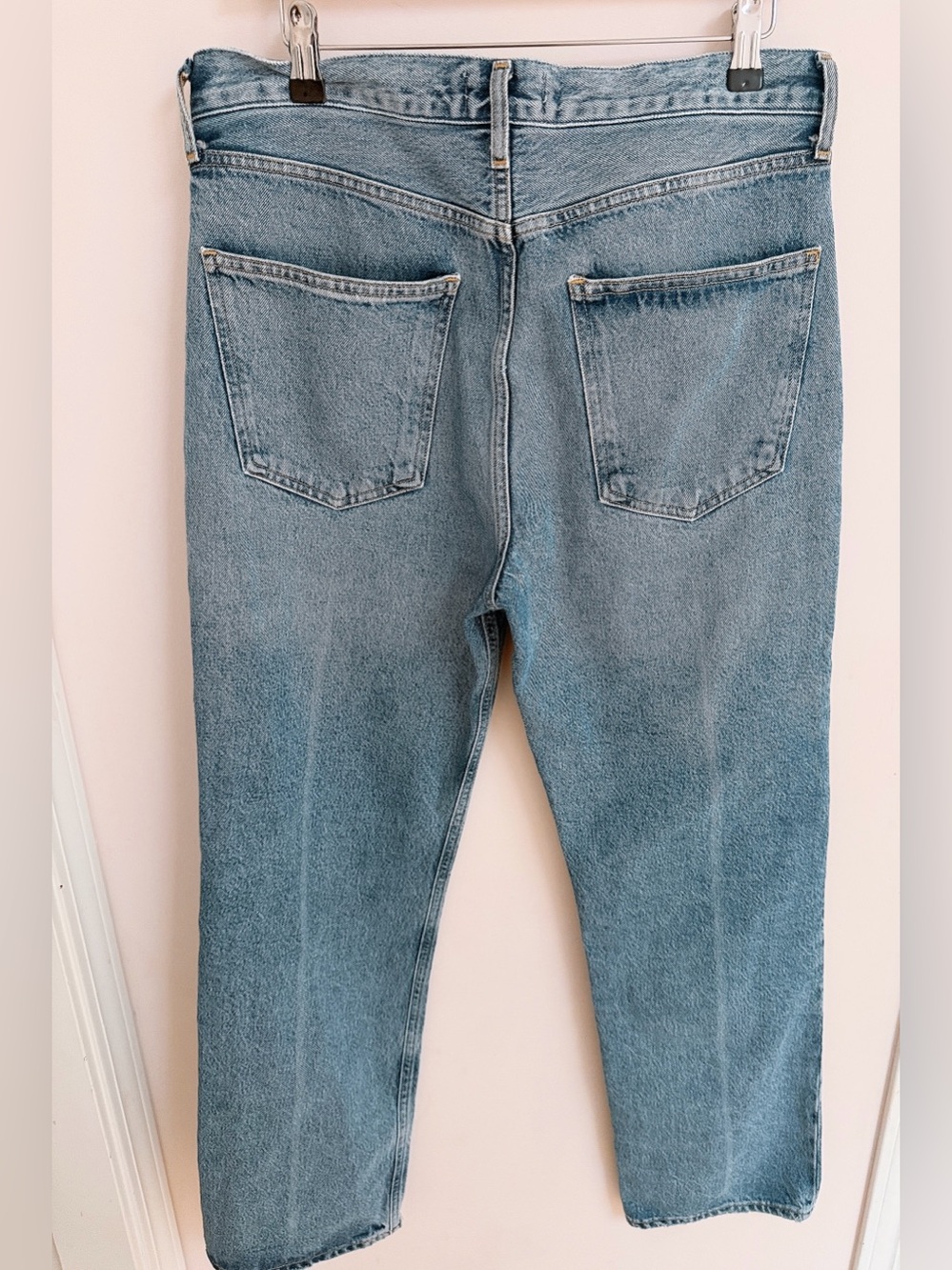 AGOLDE Blue Lana High Rise Vintage Straight Jeans Brink - Picture 4 of 8